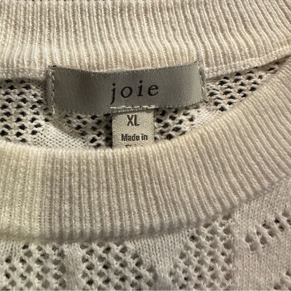 Joie XL Ivory Patterned Women's Lightweight Sweater - Picture 2 of 8